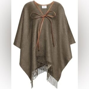 NWT | Sleeper Medusa Western Fringe Wool Poncho Brown S/M